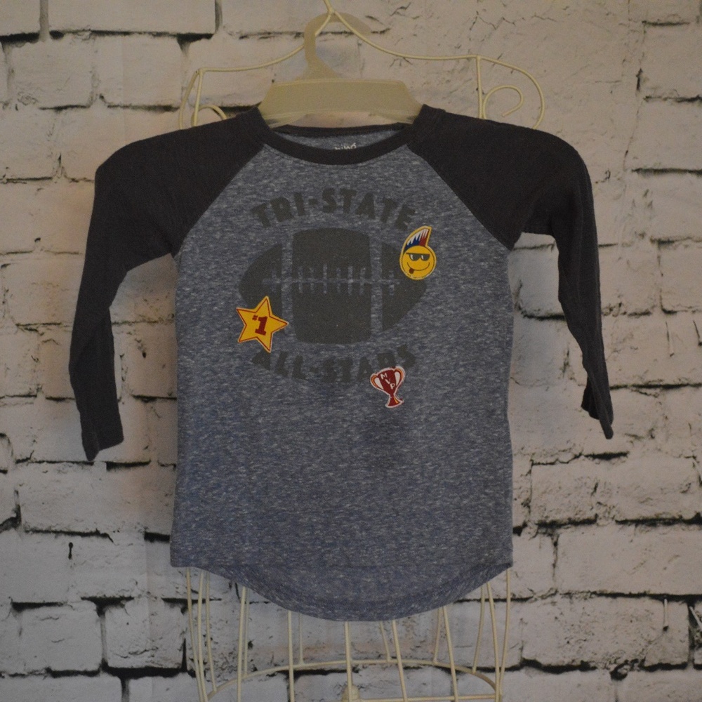 Toddler boys long-sleeved raglan tee